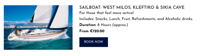 milos boat tours, sailboat west milos